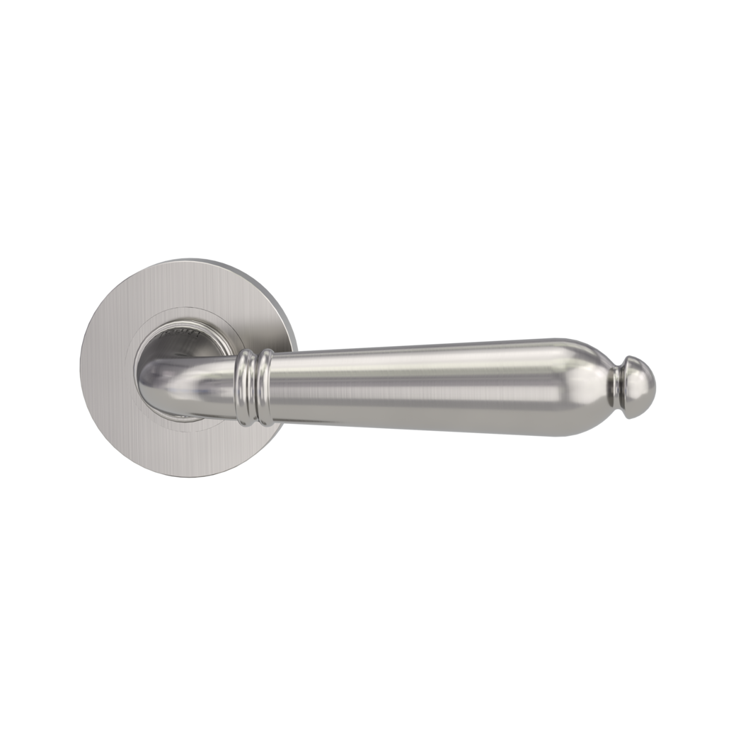 door handle set CAROLA screw on cl4 rose set round OS velvety grey