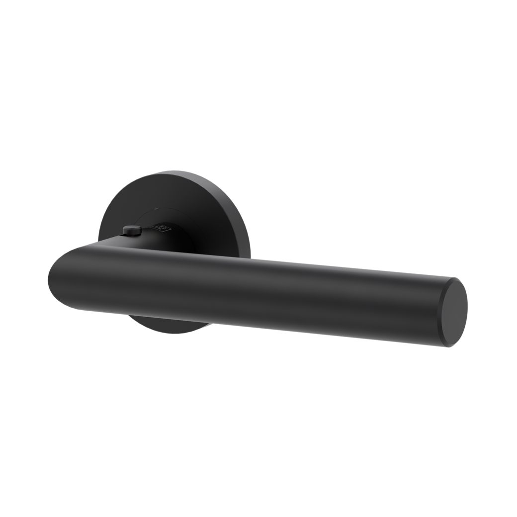 Juego de manillas de puerta LUCIA PROF Montaje atornillado Rosetas redondas smart2lock 2.0 Dcha. Negro grafito