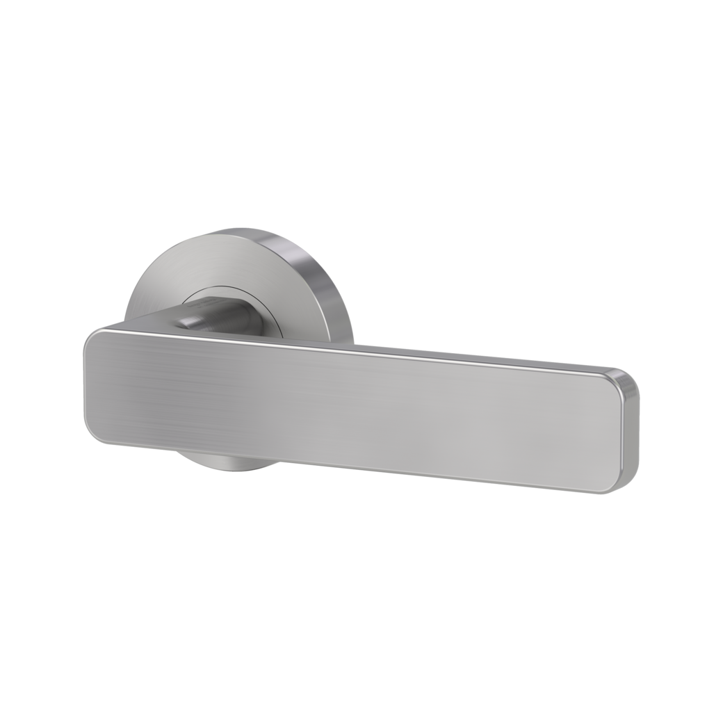 MINIMAL MODERN door handle set Screw-on system GK4 round escutcheons OS velvet grey