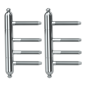 Door hinge incl. frame part for rebated wooden doors