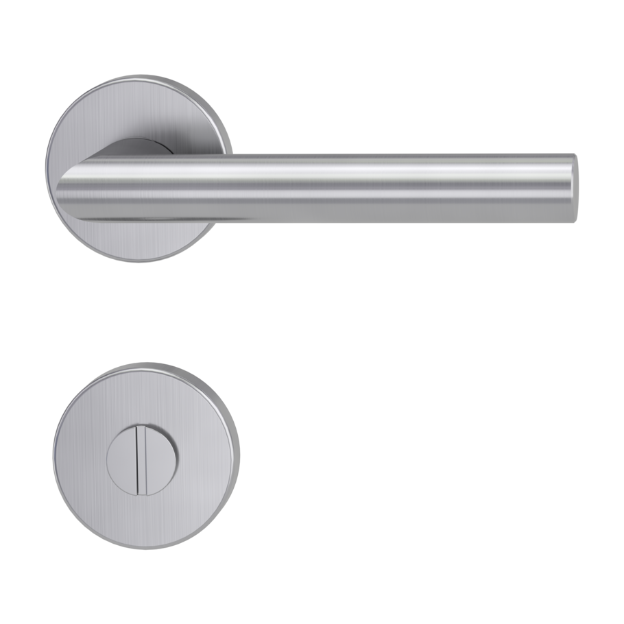 Isolated product image in perfect product view shows the GRIFFWERK rose set square REMOTE in the version turn and release - cashmere grey - screw on technique outside view