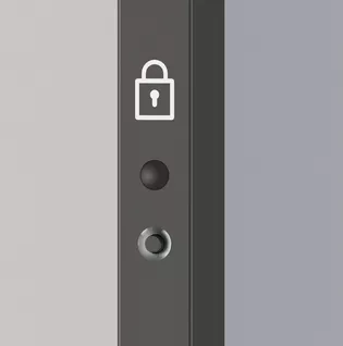 Con la innovadora tecnología del sistema de puertas correderas con cerradura smart2lock de PLANEO, no le molestarán con sólo pulsar un botón: privacidad para habitaciones con puertas correderas.