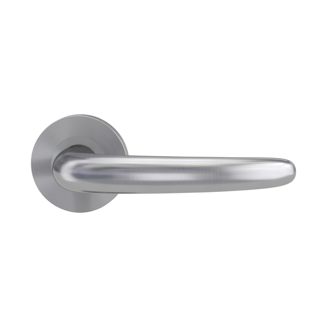 door handle set ULMER GRIFF PROF screw on cl4 rose set round OS brushed steel