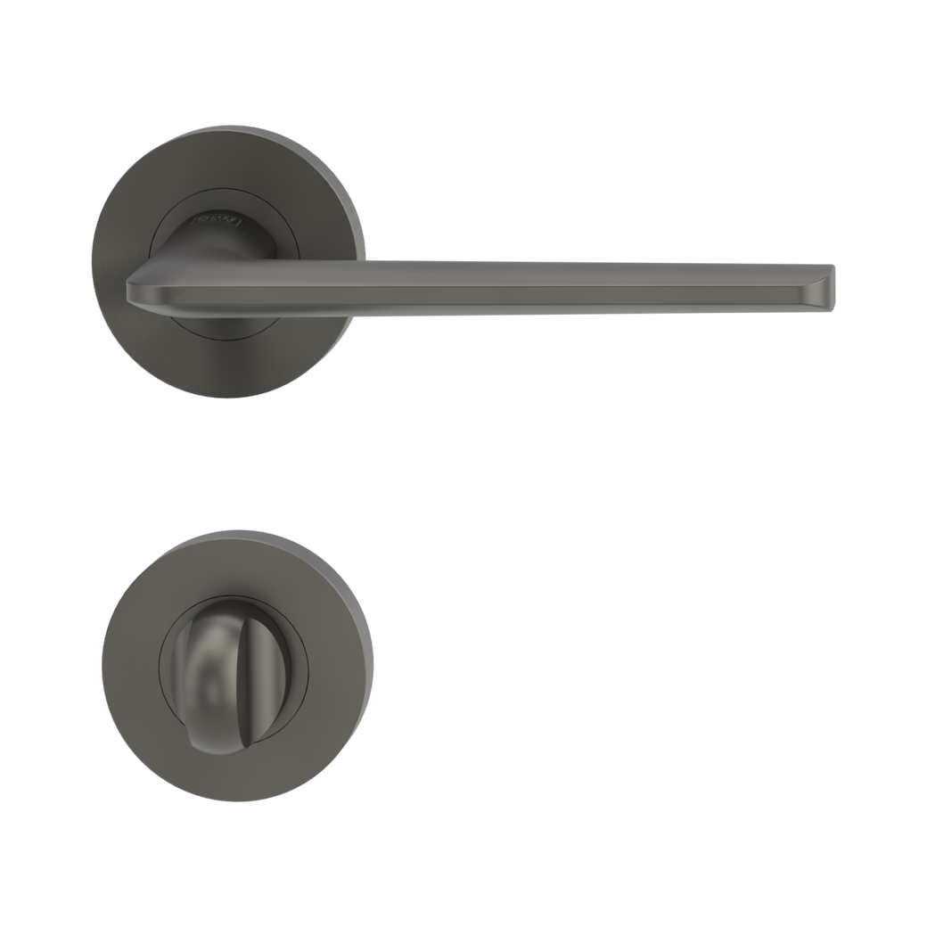 door handle set REMOTE screw on cl4 rose set round wc cashmere grey