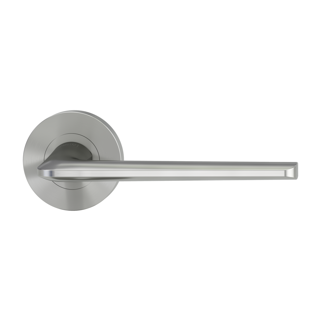 REMOTE door handle set Screw-on system GK4 round escutcheons OS velvet grey