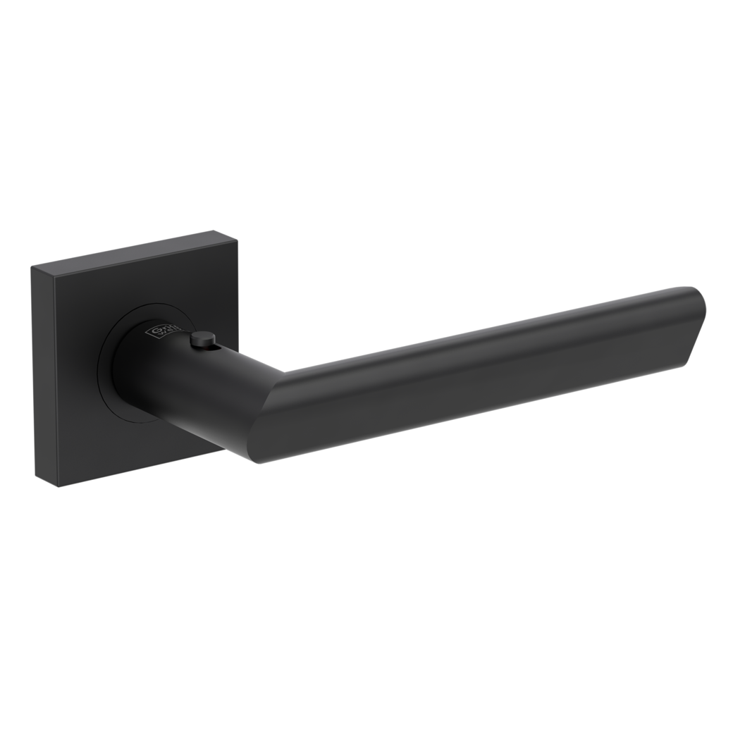 TRI 134 door handle set Screw-on system straight-edged escut. smart2lock 2.0 R graphite black