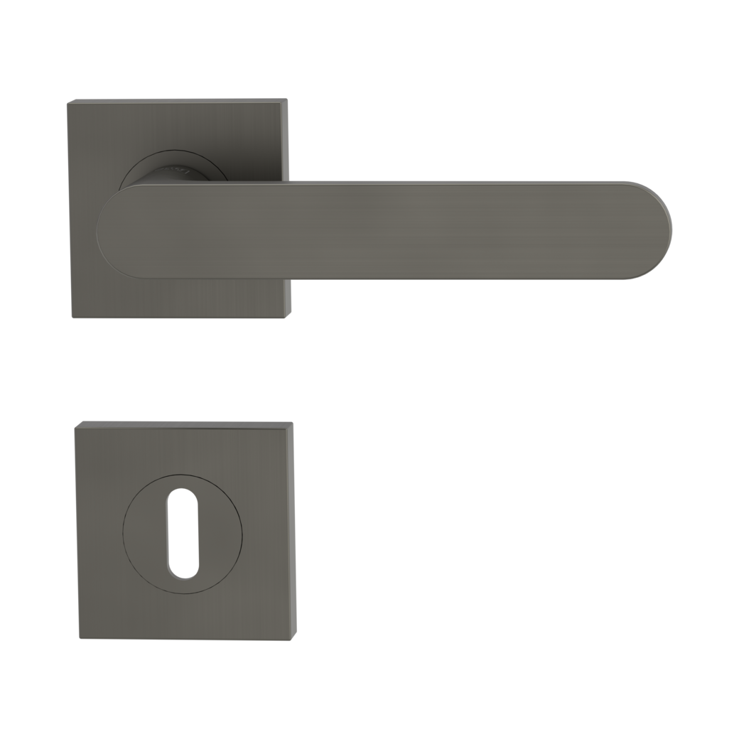 door handle set AVUS screw on cl4 rose set square mortice lock cashmere grey