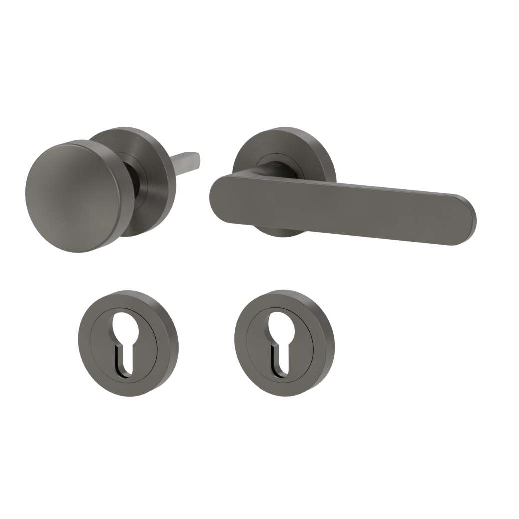 knob handle rose set AVUS screw on cl4 rose set round knob R2 cashmere grey R