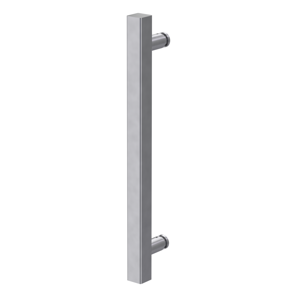 PURISTO bar handle with overl. point supp. screw-on syst. 66x450x30mm satin stainless steel