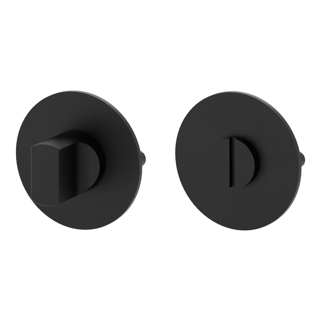 Pair of escutcheons round WC Flat escutcheon graphite black