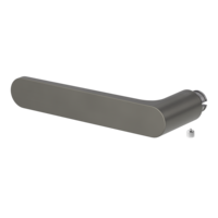 Silhouette product image in perfect product view shows the Griffwerk handle AVUS in the version cashmere grey, L