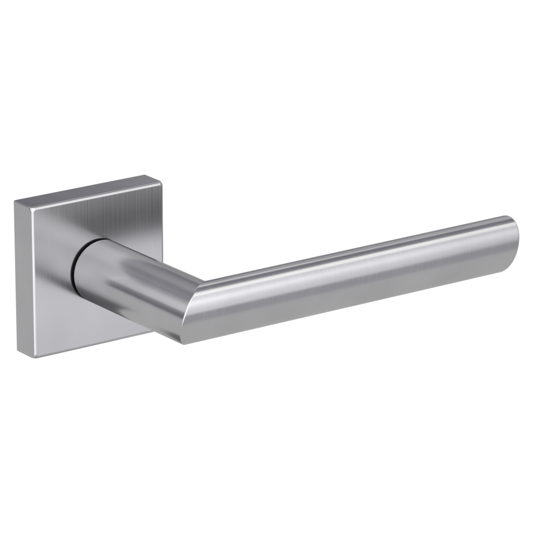 door handle set OVIDA QUATTRO clip on cl3 rose set square OS brushed steel