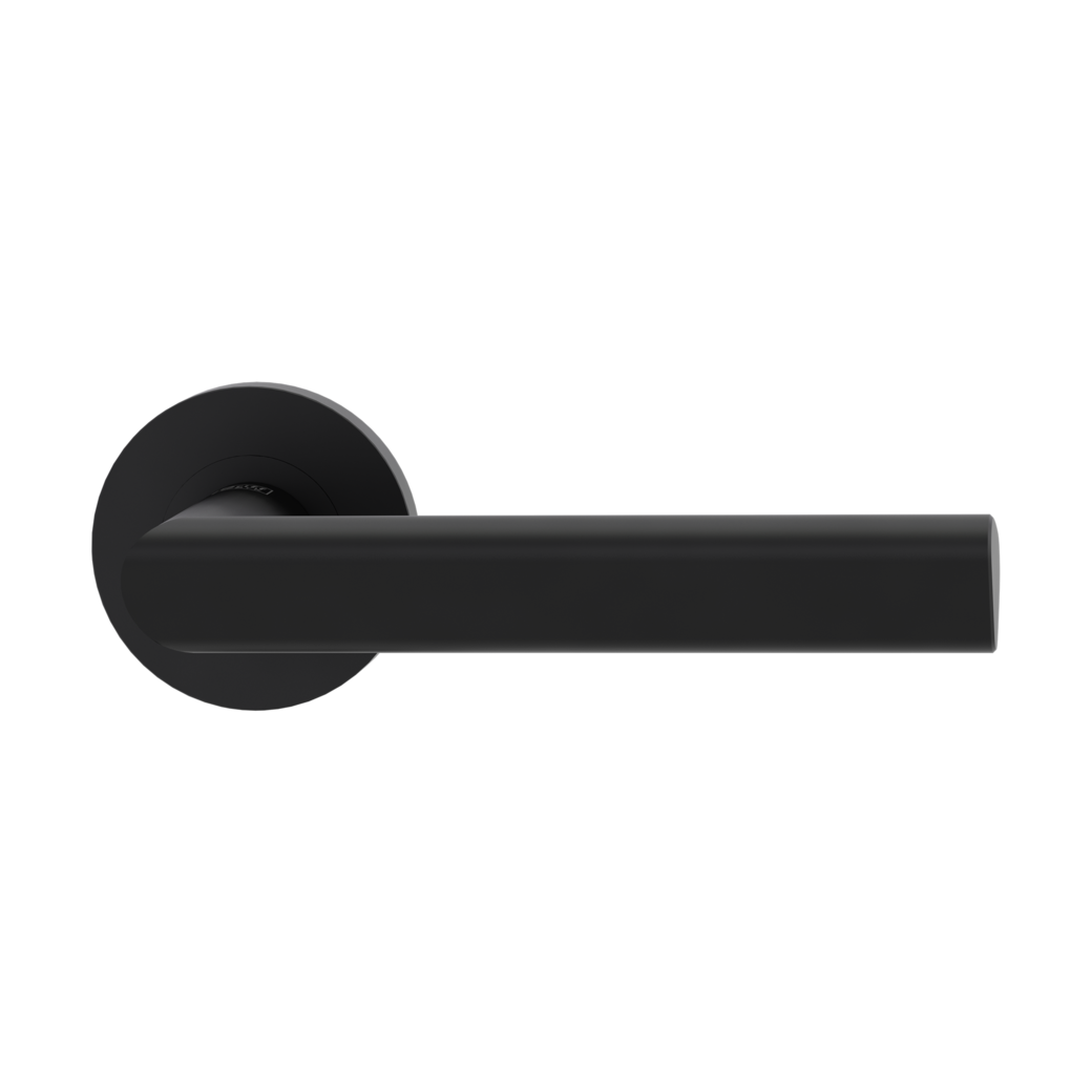 TRI 134 door handle set Screw-on system GK3 round escutcheons OS graphite black