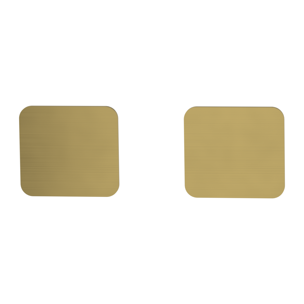 Schlüsselrosettenpaar ONE abgerundet Blindrosette Flachrosette Gold matt