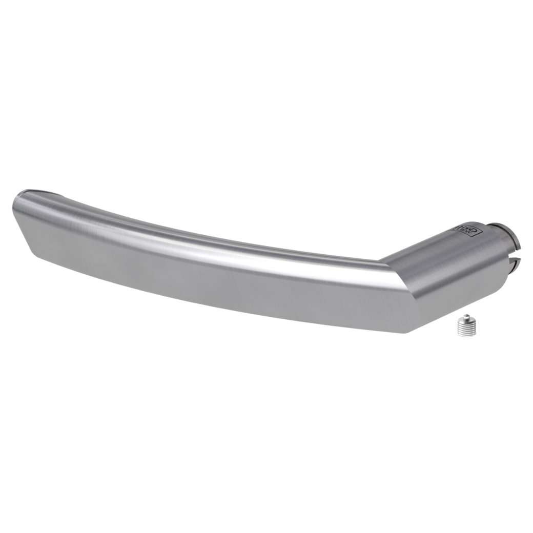 handle CRYSTAL brushed steel L