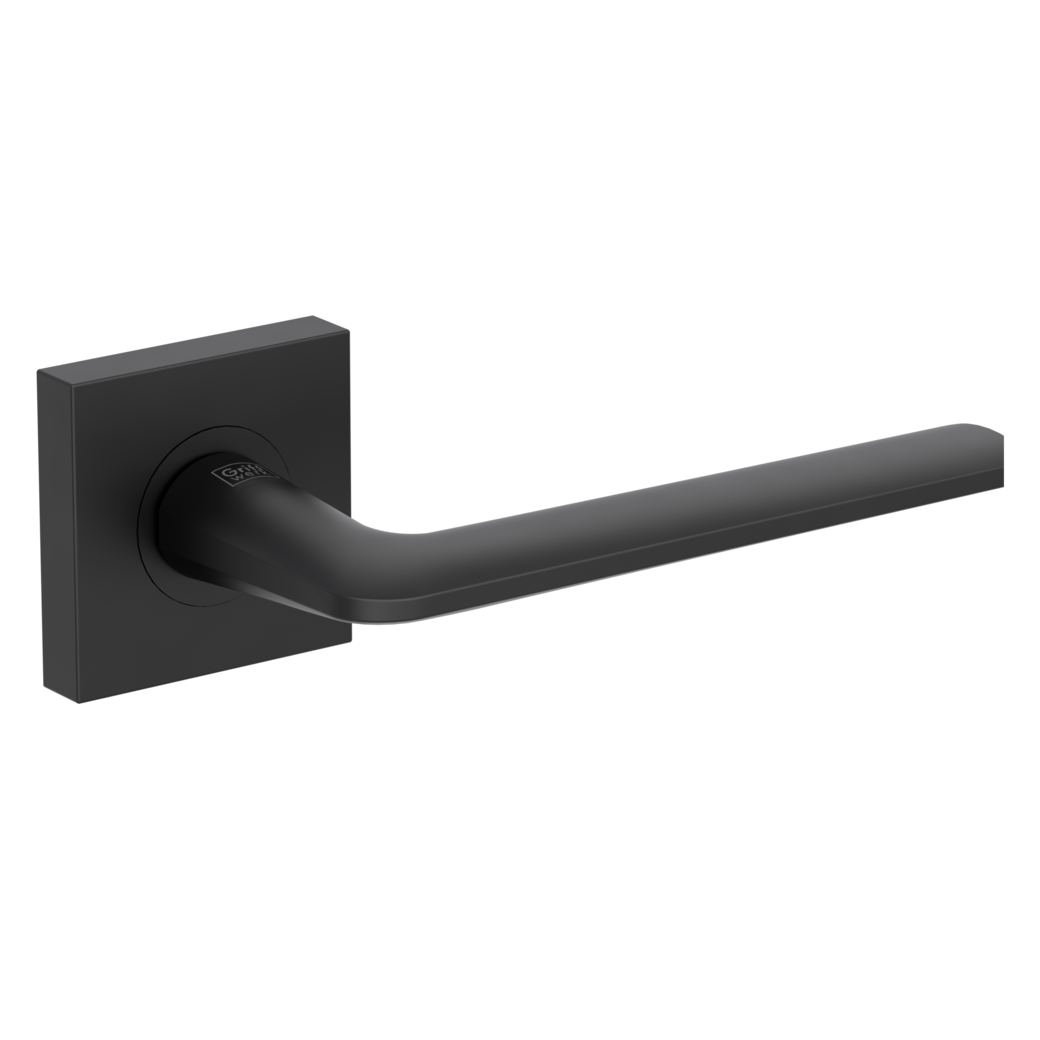 Garniture de poignée de porte REMOTE Technique de vissage GK4 rosaces carrées OS noir graphite