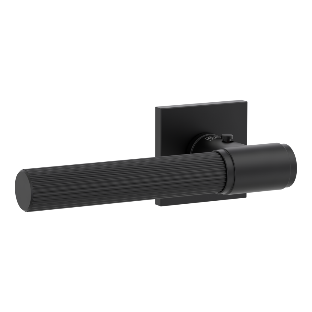 VAYA 136 ARIS door handle set Fast2Fix straight-edged escutcheons smart2lock graphite black