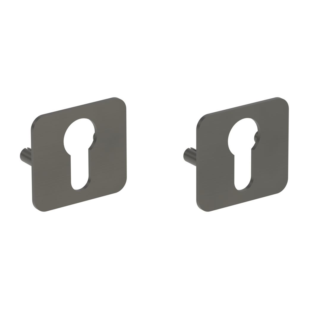 Schlüsselrosettenpaar ONE abgerundet Profilzylinder Flachrosette Kaschmirgrau