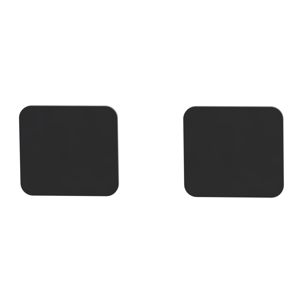 ONE pair of escutcheons rounded blank escutcheon Flat escutcheon graphite black