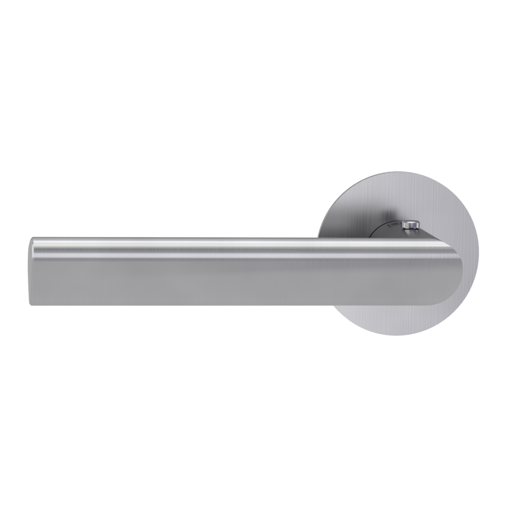 door handle set TRI 134 flat rose rose set round smart2lock 2.0 L brushed steel