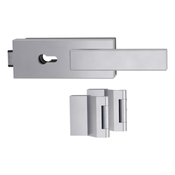 Glass door fitting PURISTO S with door handle CARLA