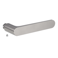Silhouette product image in perfect product view shows the Griffwerk handle AVUS in the version velvety grey, R