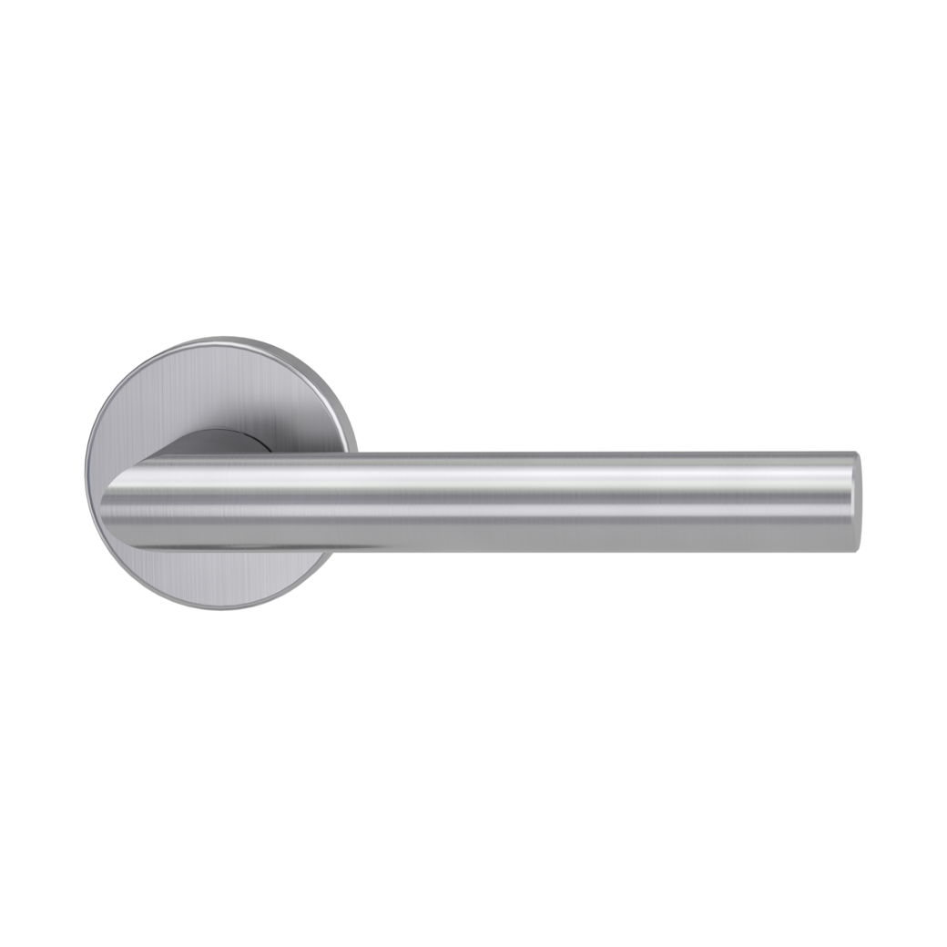 door handle set VIVIA clip on cl3 rose set round OS brushed steel