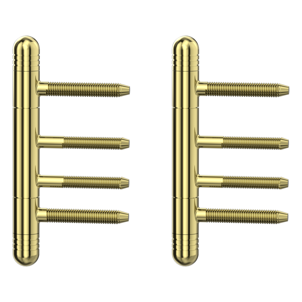 Paire de paum.AXUM 9303 a.parties cadre porte en feuillure 3 pièces Huisserie en bois aspect laiton