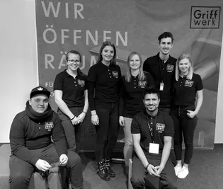 Gruppenbild unserer Auszubildenden auf der Bildungsmesse 2018 in Ulm