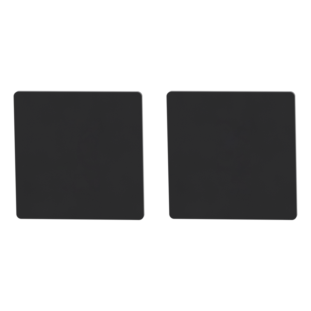 Par de rosetas para llave Roseta ciega angular Roseta plana negro grafito
