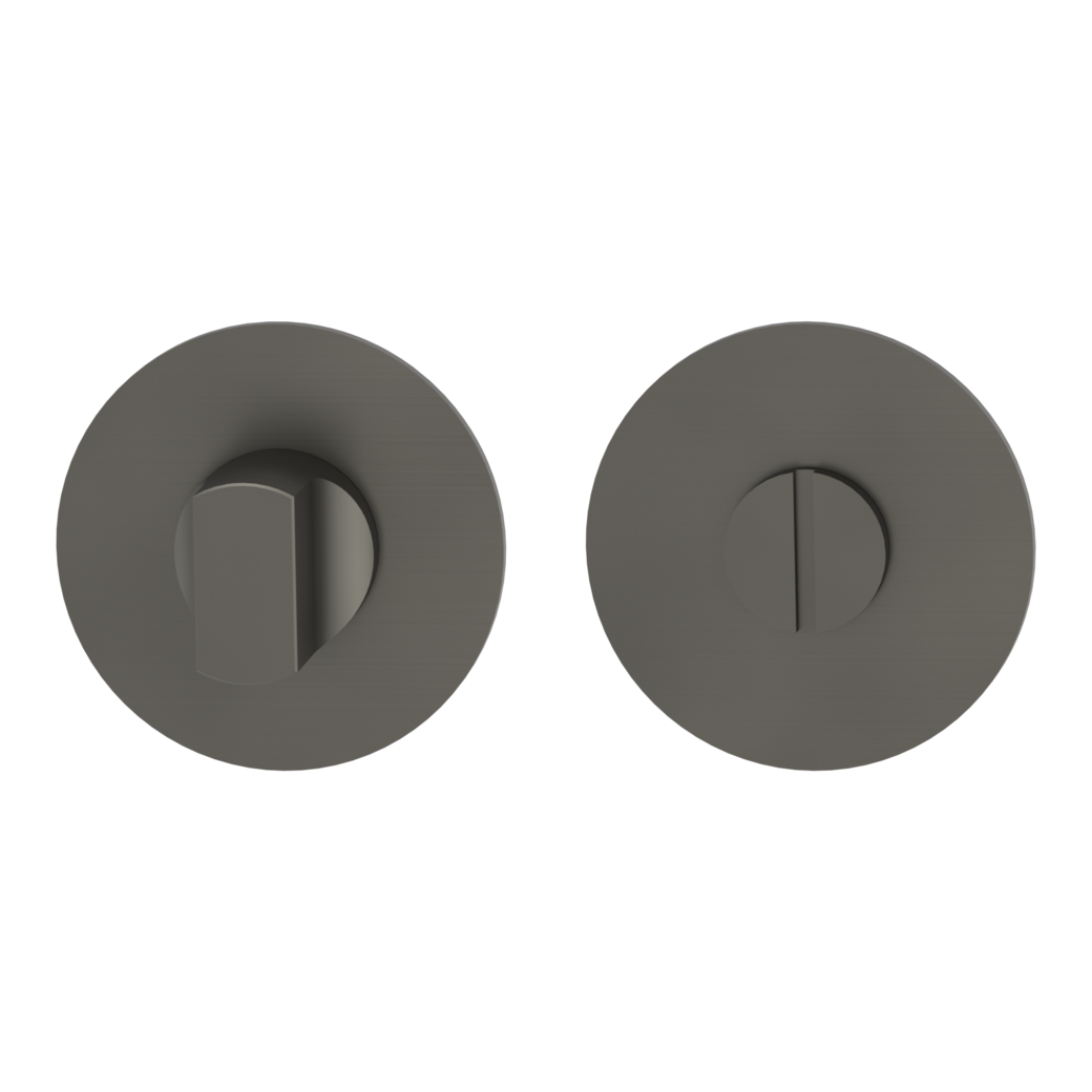 Pair of escutcheons round WC Flat escutcheon cashmere grey