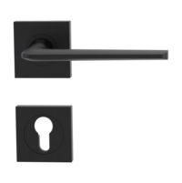 Isolated product image in perfect product view shows the GRIFFWERK rose set square REMOTE in the version euro profile - graphite black - screw on technique