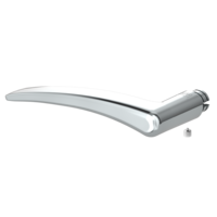 Silhouette product image in perfect product view shows the Griffwerk handle MARISA in the version chrome, L