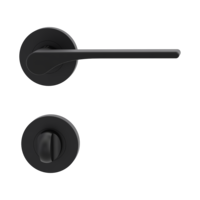 Isolated product image in perfect product view shows the GRIFFWERK rose set LUCIA PROF in the version turn and release - graphite black - screw on technique inside view 