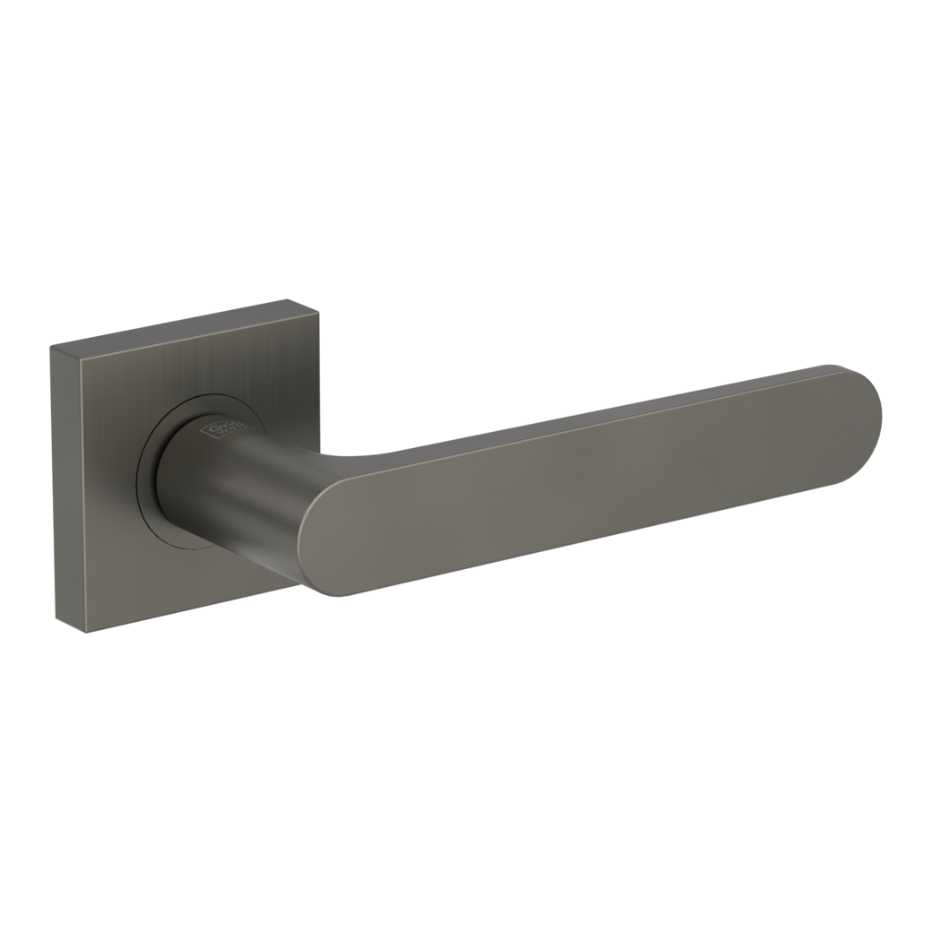 AVUS door handle set Screw-on sys.GK4 straight-edged escut. OS cashmere grey