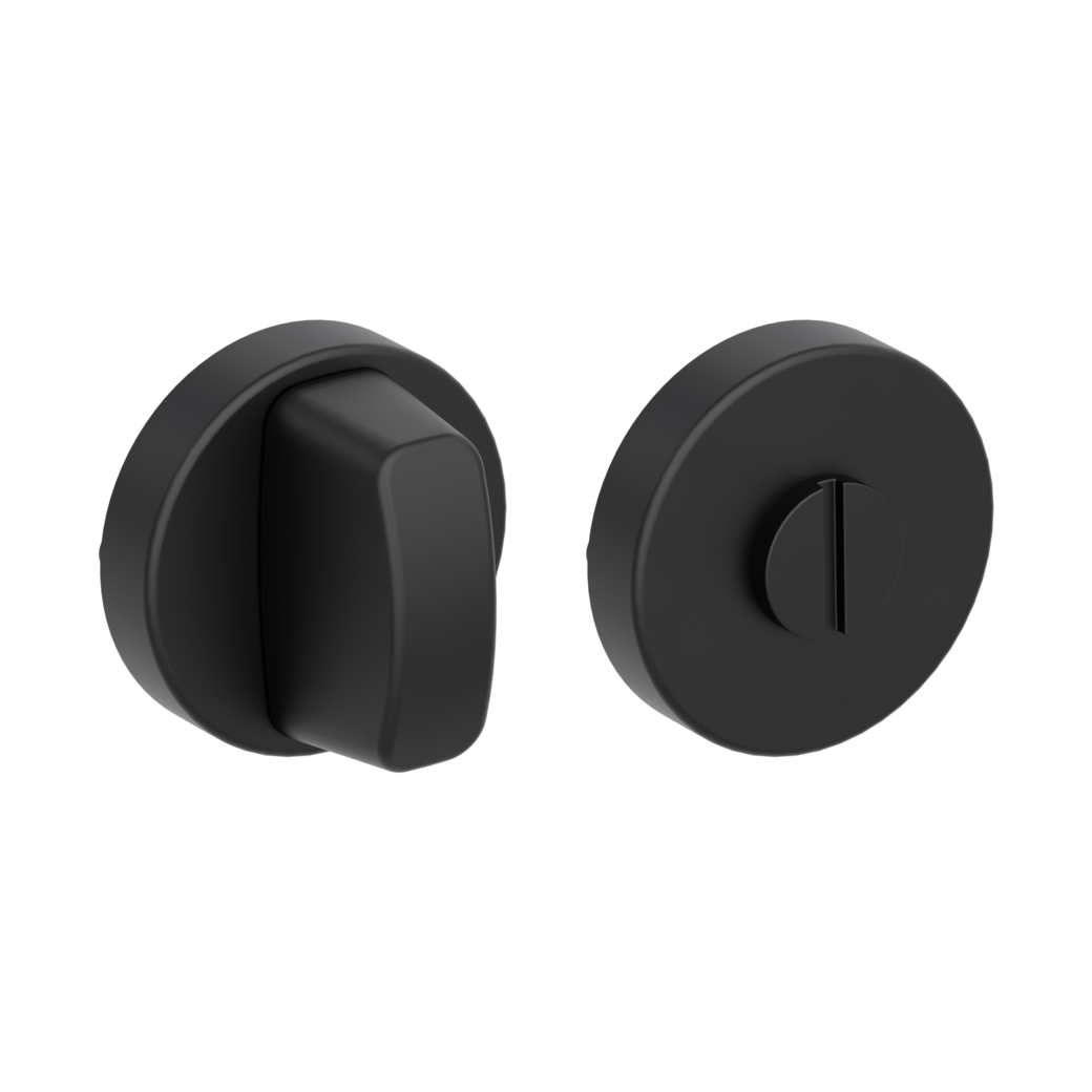 Pair of escutcheons round WC Clip-on system graphite black