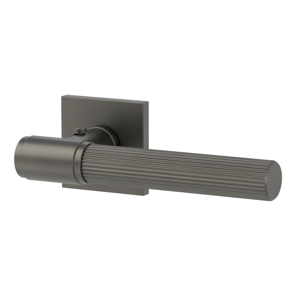 VAYA 136 ARIS door handle set Fast2Fix straight-edged escutcheons smart2lock cashmere grey