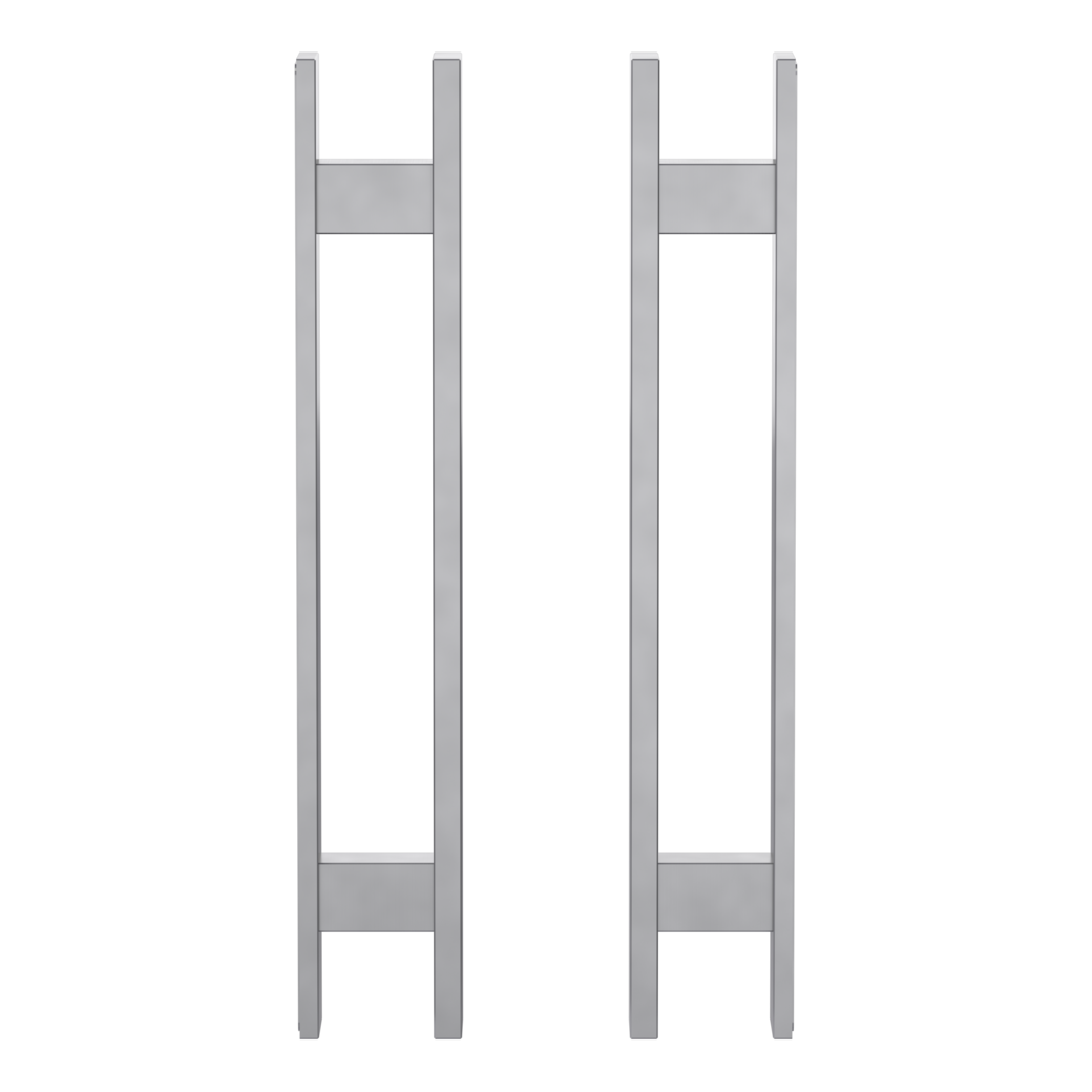 PURE SENSA pair of bar handles Glue-on system 57.8x350x40mm satin st.steel effect﻿