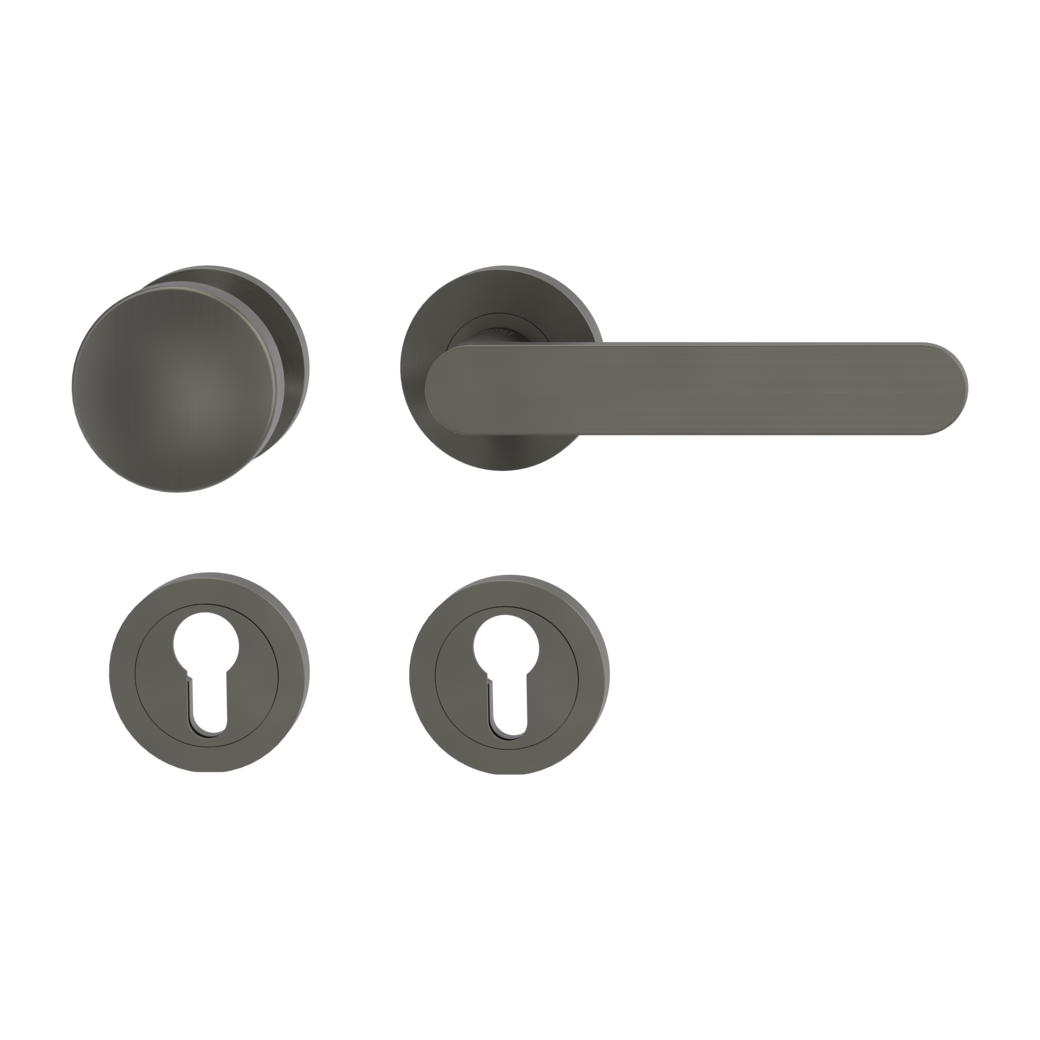knob handle rose set AVUS screw on cl4 rose set round knob R2 cashmere grey R