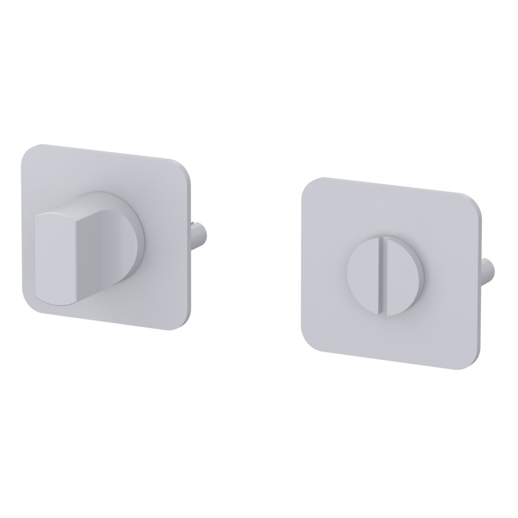 ONE pair of escutcheons rounded WC Flat escutcheon silk white
