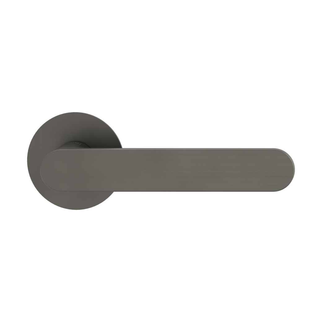 AVUS PIATTA S door handle set Flat escutcheons round OS cashmere grey