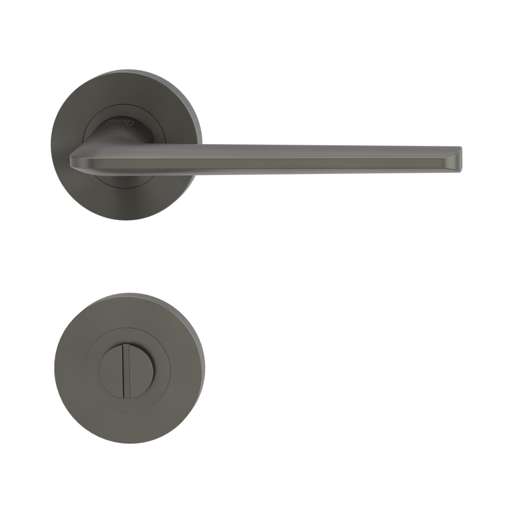 door handle set REMOTE screw on cl4 rose set round wc cashmere grey