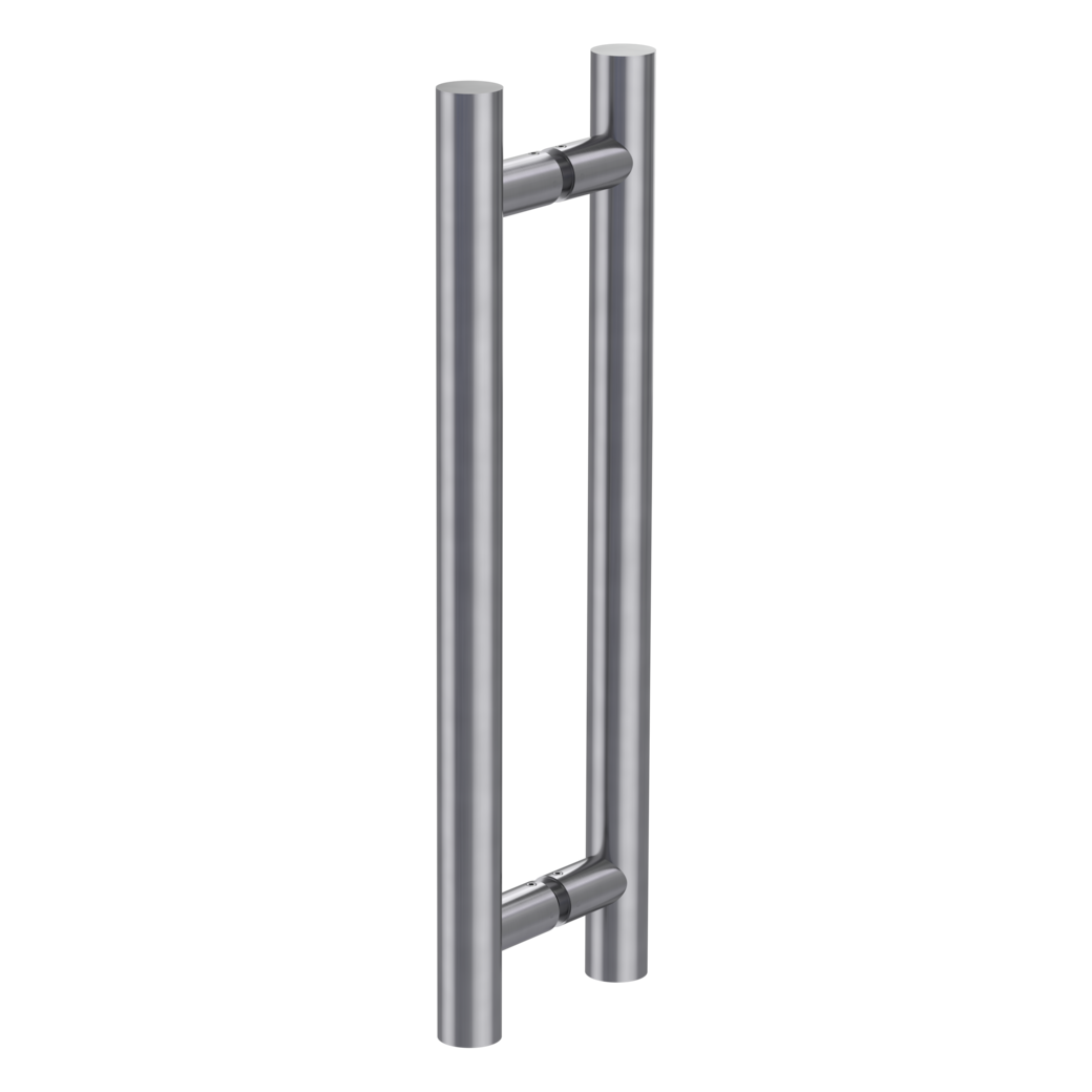 Paire de barres RONDO Technique de vissage 67x450x30mm acier inox mat