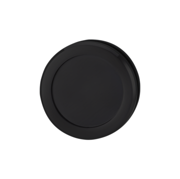 Silhouette product image in perfect product view shows the Griffwerk handle shell pair CIRCLE in the versiongraphite black, adhesive technique