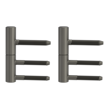 Door hinges incl. frame part for rebated wooden doors