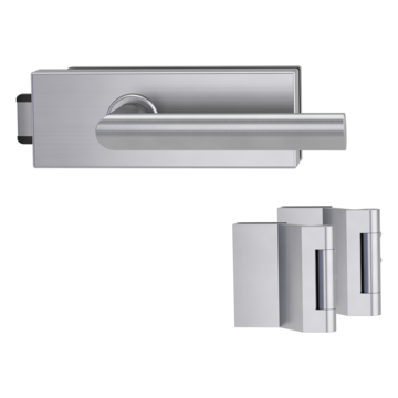 Glass door fitting PURISTO S with door handle OVIDA