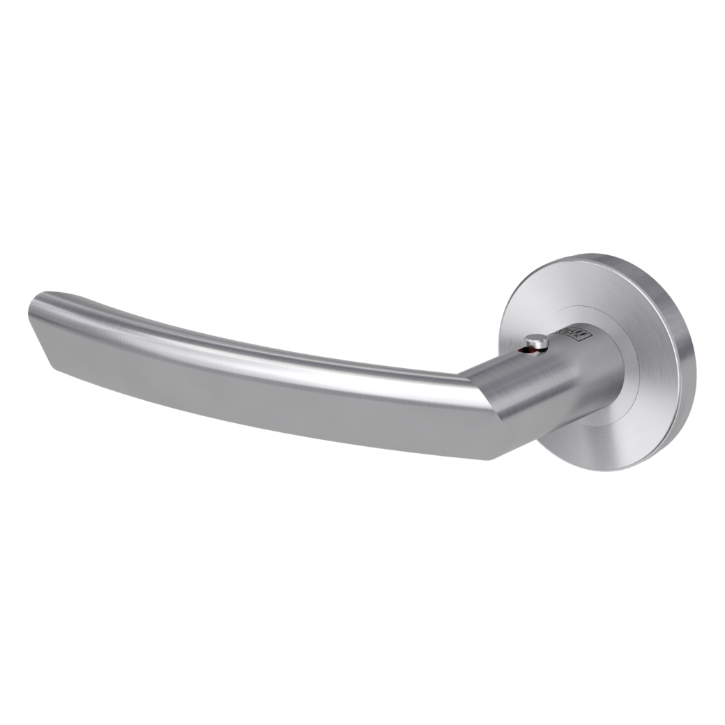 door handle set CRYSTAL screw on rose set round smart2lock 2.0 L brushed steel