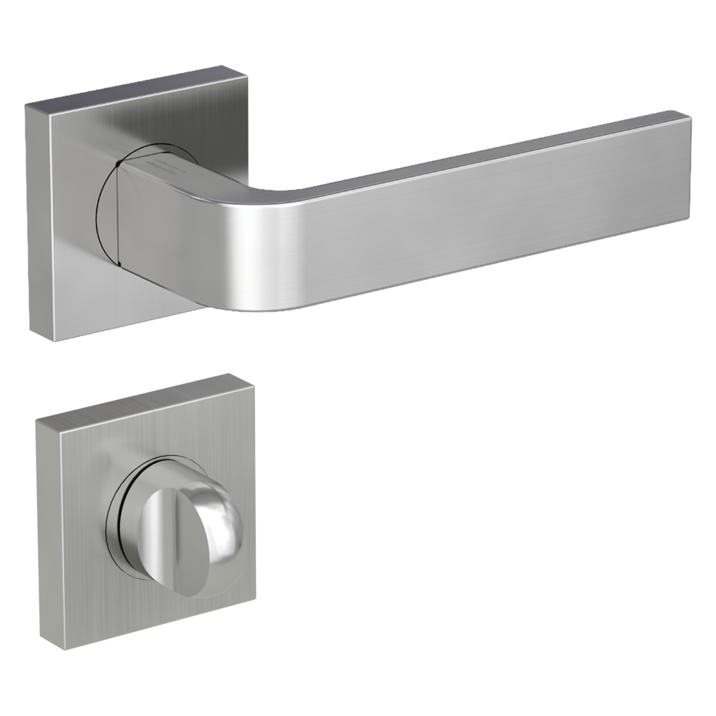 door handle set GRAPH screw on cl4 rose set square wc velvety grey