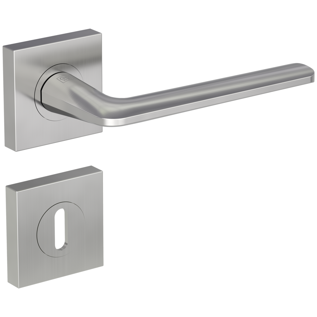 door handle set REMOTE screw on cl4 rose set square mortice lock velvety grey