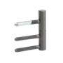 Bisagra para puertas de madera de 2 piezas en Superficie Gris cachemira, en vista separada